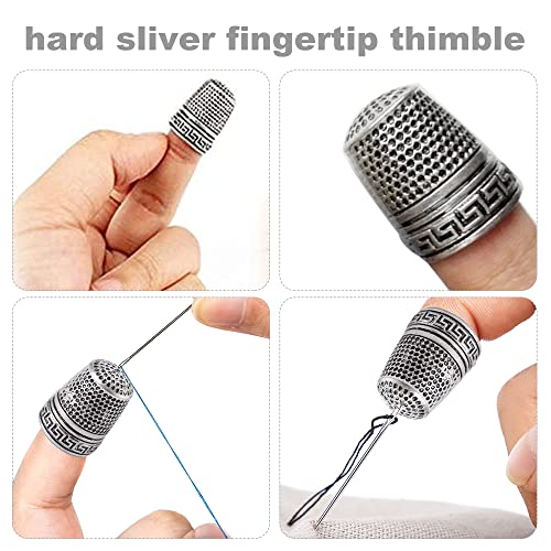 Metal Sewing Thimble, 2PCS Antique Fingertip Thimbles