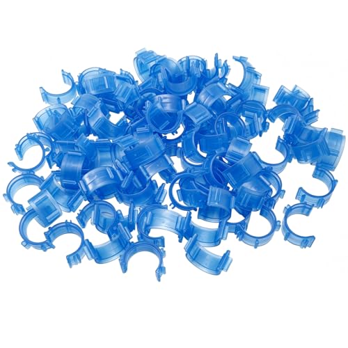 ZhXu Shuo 100pcs Clear White Sewing Bobbin Small Clips Bobbin Holder Clips Thread Clamps Sewing Tool for Thread Spool Organizing - color: Blue