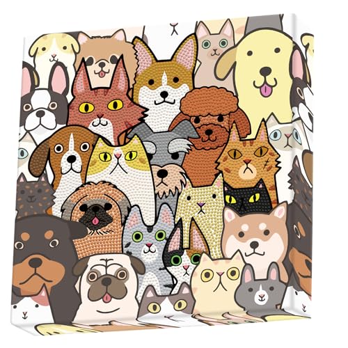 DIAMOND DOTZ Dogs Design Diamond Painting Kit for Adults, Diamond Art Craft - color: Dogs & DOTZ