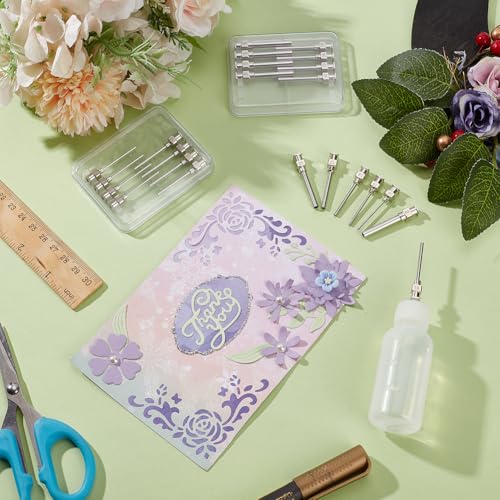 BENECREAT 30Pcs 6 Styles Stainless Steel Dispensing Needle, 8, 10, 12, 14, 16, 18Ga Blunt Glue Bottle Needle with Luer Lock for Cartridge, Alcohol, Essential Oil Dispensers