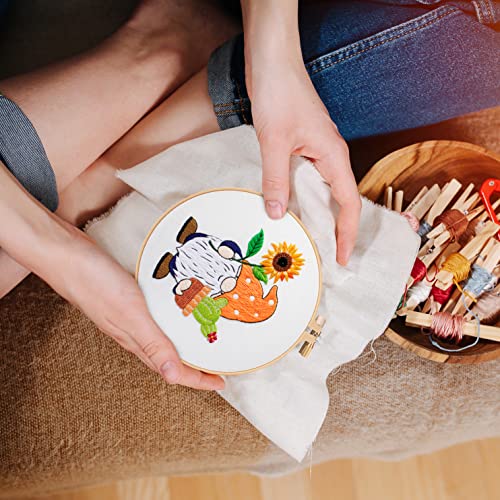 Nuberlic Embroidery Kit for Beginners Adults with Gnome Pattern - color: Kit 1