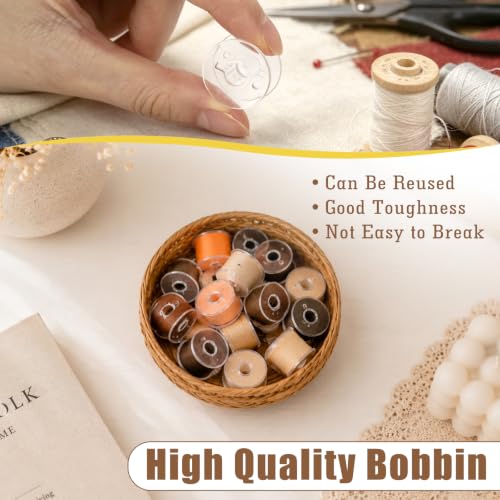 72 Pcs Pre-Wound Bobbins Sewing Thread 72 Colors (Brown) - color: Brown