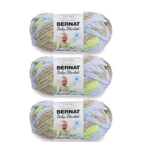 Bernat Baby Blanket Yarn for Crocheting Soft, Boy Dove, 3-Pack - color: Boy Dove, size: 3 Pack, style: Baby Blanket