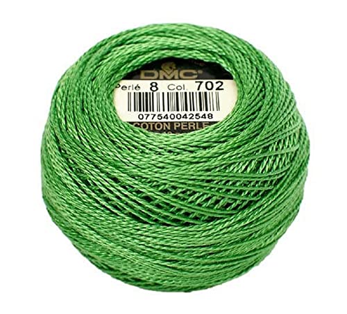 DMC 116 8-702 Pearl Cotton Thread Balls, Kelly Green, Size 8