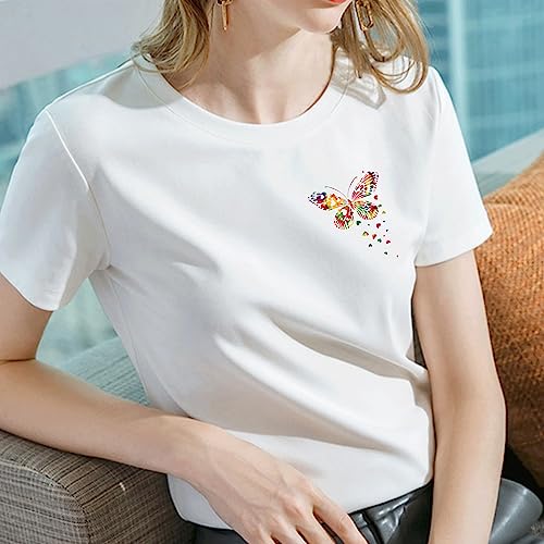 10PCS Small Size Butterfly Iron On Decals Thermal Transfer Stickers for Clothing Heat Press Decoration Appliqued Sublimation Patches Iron On Transfer Designs Heat Press Vinyl for Shirts - size: Small butterfly