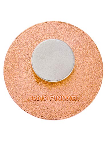 PinMart Sewing Magnetic Enamel Pin and Needle Minder - color: Pink Button Copper Plated, size: 1 Piece