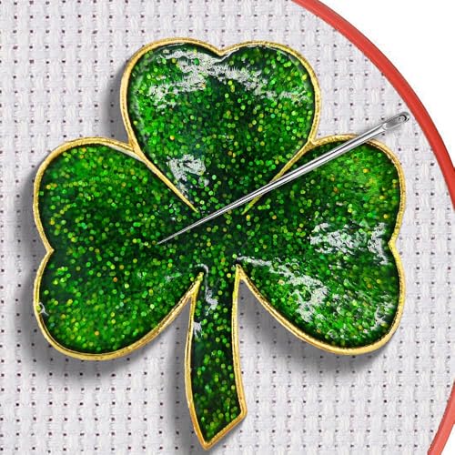Magnetic Needle Minder Magnet Embroidery Accessories and Supplies Embroidery Needle Holder Cross Stitch Holder Needlework Supplies (Cardinal) (Shamrock) - size: Shamrock