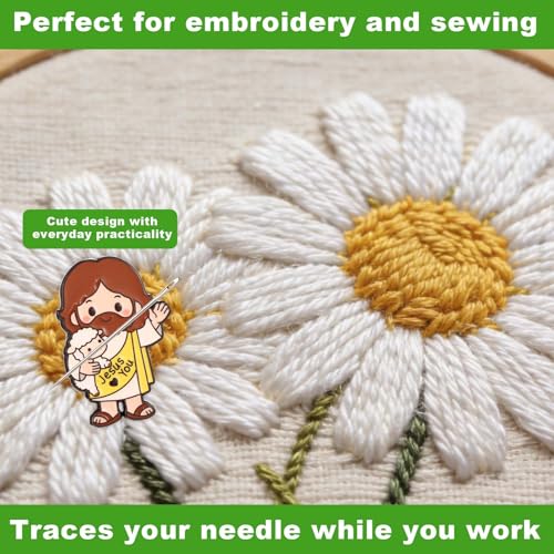 Jesus Needle Minder, Funny Magnetic Cross Stitch Needle Minder