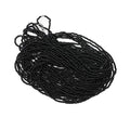 11/0 Seed Beads Hank (1 Hank 3 Meters) Total 3 String Hanks About 6000pcs, 9 Meters String 2.2mm Black Seed Beads Strand Hanks (Black) - color: Opaque Black