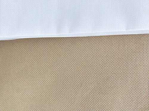 59" x 1 Yard 14ct Counted Cotton Aida Cloth Cross Stitch Fabric (Khaki) - color: Khaki