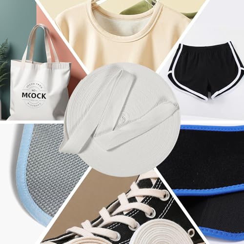 Cotton Twill Tape Ribbon 1/2 Inch Wide Tape Herringbone Webbing Roll Bias Binding Tapes for Sewing and DIY Crafts, Natural (White, 85 Yards) - color: White, size: 1/2 Inch, 85 Yards