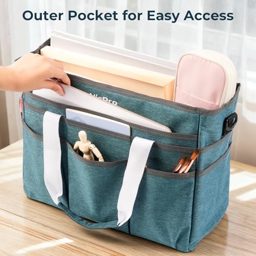 Nicpro Craft Art Bag, Large Art Tote Bag with Multiple Pockets for Supply - size: Large