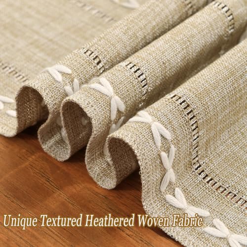 Rustic Linen Table Runner, Coffee Table Runners 48 inches Long - color: Coffee, size: 13×48 Inch