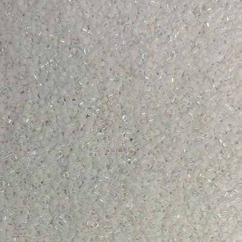 Miyuki Delica 11/0 Seed Beads - Glass Beads Bulk 5 Grams & Size 1.6mm 1000 Pieces Glass Seed Beads Pearl White (DB202) - color: DB202