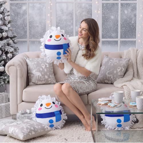Weysat 6 Sets Winter Snowman Tied Pillow Craft Kit DIY No Sew Fleece Gifts - style: Winter Snowman