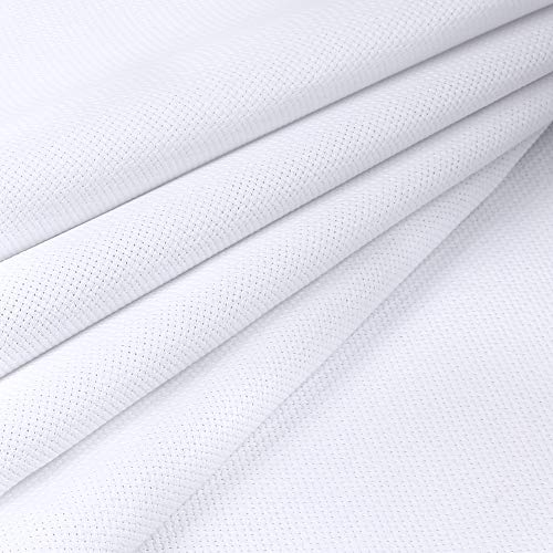 Pllieay 14 Count Big Size Classic Reserve Aida Cloth White Cross Stitch Fabric, 59 x 39 Inch - size: 59 x 39 Inch