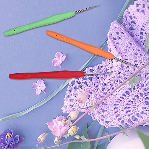 Small Size Crochet Hook Lace Crochet Needle QLRFFLJOY 1.0mm Crochet Hook Embroidery Thread Knitting Weaving Tool DIY Lace Yarn Crochet Needles (1.0 mm) - size: 1.0 mm