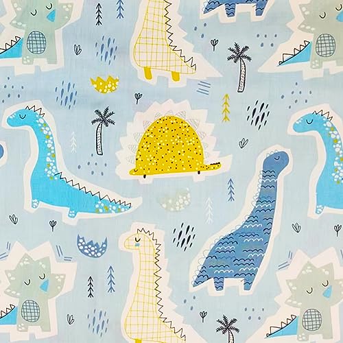 Fabric, 8 pcs/lot Fat Quarter Fabric Bundles 100% Cotton 19.69'' x 19.69''(50 x 50cm) Quilting Cotton Pre-Cut Squares Sheets for Patchwork Sewing Quilting Crafting, Dinosaur Pattern. - color: M-1
