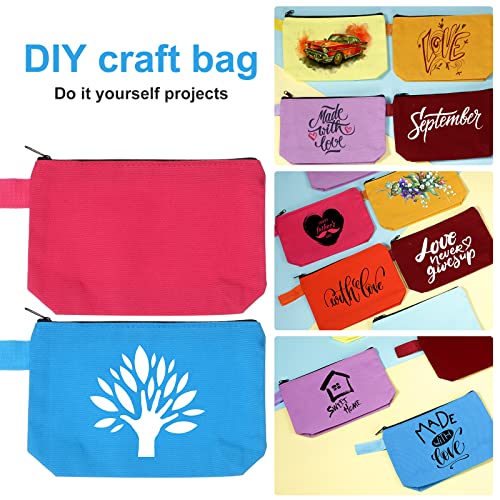 Saintrygo 30 Pcs Canvas Makeup Bags Bulk,8.7 X 5 X 1.8 Inch,Classic - color: Classic, size: 8.7 x 5 x 1.8 Inch