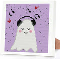niurenmaoyi Ghost 11CT Cross Stitch Kits for Beginner with Framed,7x7in - color: Cross Stitch Kits0518-01
