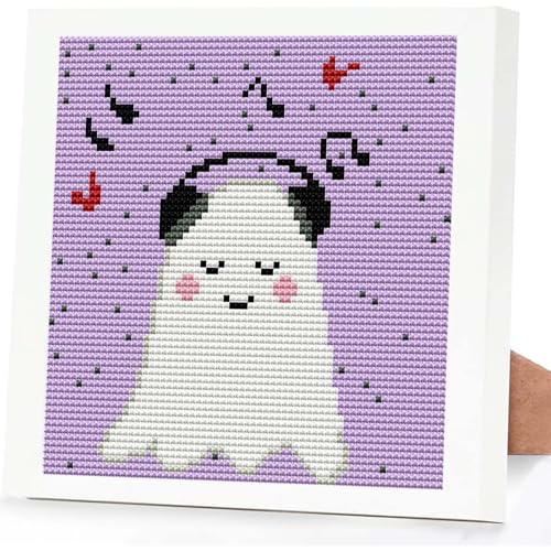 niurenmaoyi Ghost 11CT Cross Stitch Kits for Beginner with Framed,7x7in - color: Cross Stitch Kits0518-01