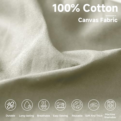 Simple&Opulence 100% Cotton Canvas Fabric 10oz. 59 Inch by the Yard, Nature Duck Fabric Textile Medium Weight for Painting, Sewing, Crafts, Embroidery, Bag, Handmade Home Decor(2 Yards, Beige) - color: Beige, size: 2 Yards