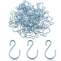 Sratte 120 Pcs Mini S Hook for Hanging 1 Inch Metal, Silver Blue - color: Silver Blue
