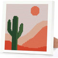 niurenmaoyi Cactus 11CT Cross Stitch Kits for Beginner with Framed,7x7in - color: Cross Stitch Kits0518-03
