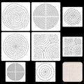 FREEBLOSS 8Pcs Sashiko Stencils Sashiko PET Template Annual Ring Embroidery Template for Hand Quilting Sashiko Patterns Templates Embroidery Stencils 2 Sizes 8.7’‘/5.5’‘ - style: Round