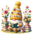 Gnome Stamped Cross Stitch Kits for Adults Beginner, Flowers Counted Cross Stitch Kits Printed Stitching Cute Patterns Dimensions Needlepoint Art Crafts Embroidery Kits for Adults - color: Cross Stitch-1222-1