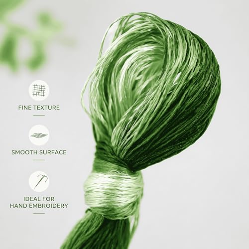 Natural 100% Silk Thread, Handmade Embroidery Thread Silk Floss 8 Colors 110m Each (98) - color: 98