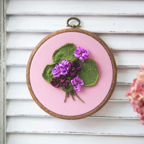 MECCANIXITY Embroidery Hoop Frame 3.5 Inch Round Imitated Wood Circle Cross-Stitch Ring for Art Craft Sewing Ornament, Pack of 2 - size: 3.5"