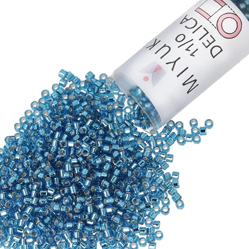 Miyuki Delica Seed Beads - color: DB0149 - Silver Lined Aquamarine