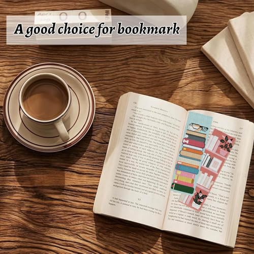 KYOQFVN 6 Pcs Bookshelves Cross Stitch Bookmark Kit for Beginner - Stamped Cross Stitch Kits for Adults - DIY Crossstitch Kits Adult with Instructions Hand Craft 14CT - color: SQSZX-003
