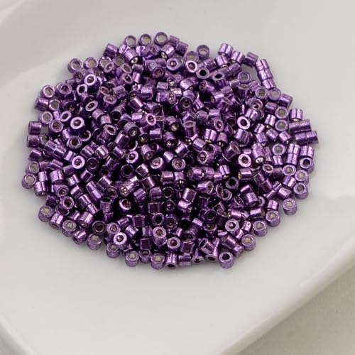 John Bead 25g Cylin Beads Opaque Electro Lilac 11/0 Glass Cylindrical Seed Beads for Jewelry Bracelets Necklaces Earrings Making Embroidery - color: Electro Lilac
