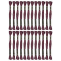 24 Skeins Embroidery Cotton Floss is 100% Egyptian Long Fiber Cotton of 8.75yds Each Cross Stitch Thread for Hand Embroidery DIY Creation and Friendship Bracelet String. (24, Burgundy) - color: Burgundy