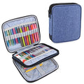 Teamoy Crochet Hook Organizer Case, Empty Crochet Hook Holder, Blue - color: Blue