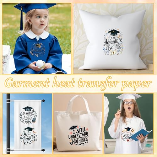 Graduation DTF Transfers Ready to Press, Iron on Decals for T-Shirts - color: Graduation689