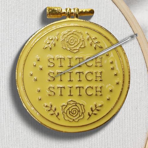 Needle Minder Magnet, Magnetic Needle Minder, Needle Minders Magnetic Cross Stitch Accessories, Magnetic Needle Holder, Life Tree, Butterfly, Cats, Owl, Heart (Gold) - size: Gold