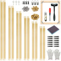 12-Pc Needlepoint Stretcher Bars Kit for Needlework & Embroidery - color: Wood-14,16,18,20,22,24 Inch 12pcs