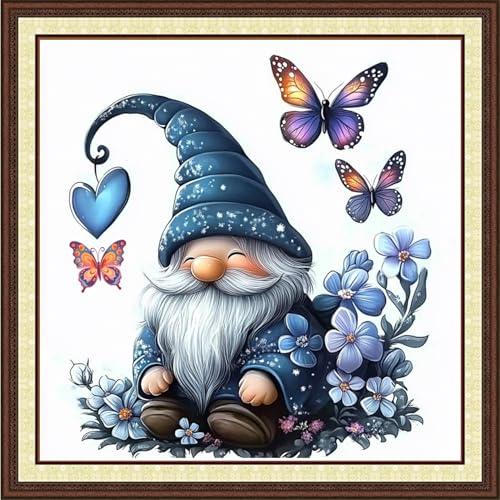 Findvoor Counted Cross Stitch Kits for Adults Full Range of Cross Stitching Embroidery Unprinted Pattern for Beginners, 11CT Needlepoint Kit Patterns Embroidery Kits-Colorful Butterfly Dwarf 18x18inch - color: ColorCraft18