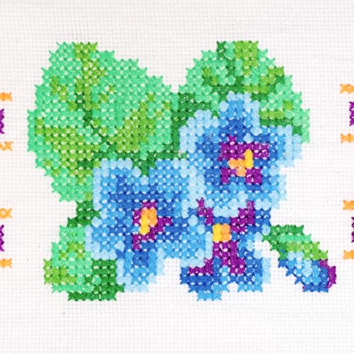 18 Mesh Needlepoint Blank Canvas, 50x35cm/19.69x13.78in White Embroidery Cross Stitch Fabric with Needles Accessories for Knitting & Crochet Projects Supplies