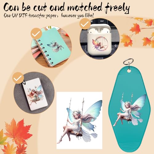 UV DTF Stickers 105 Pcs Swinging Fairy UV DTF Cup Wrap for Glass - style: Watercolor Swinging Fairy