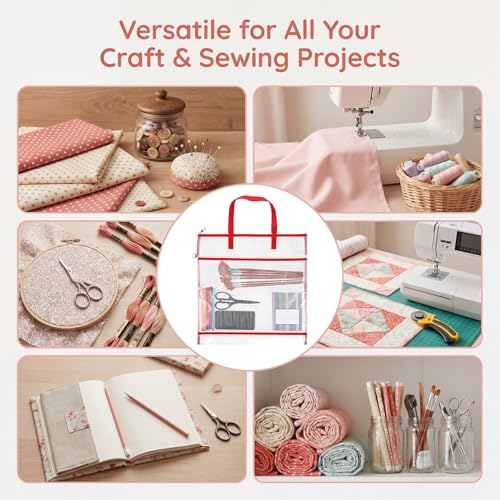 16.5x16.5 inch Portable Project Bags for Quilting Knitting
