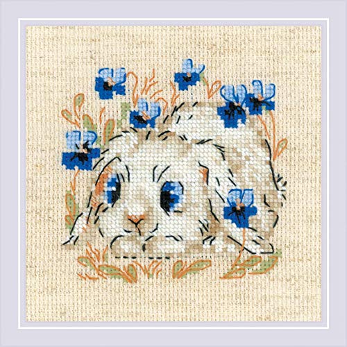 RIOLIS 1877 Little Bunny Counted Cross Stitch Kit 5.12 x 5.12 in - style: Little Bunny 1877