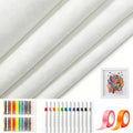 Complete 18 Mesh Needlepoint Canvas Kit for Beginners & Adults, 4 Pcs 12x18 Inch Needlepoint Blank Canvas with Needles, Threads & Markers for DIY Crafts & Gifts