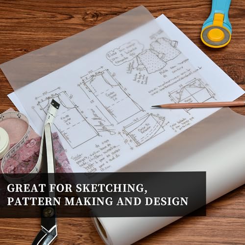 SEMLEART Tracing Paper roll for Sewing | 34in*25Yard,32lb/50gsm - size: 34in×25yd
