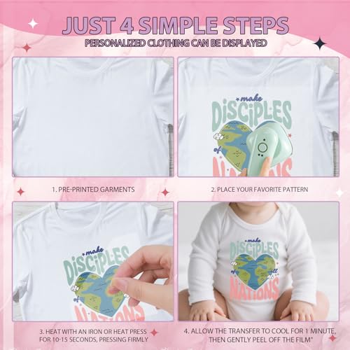Wxiben 30 Pcs Christian Baby Iron on Transfer Dtf Transfers Ready to Press - style: Christian Baby