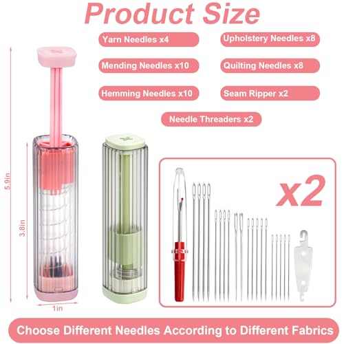 XANGNIER Magnetic Needle Case with Pop-up Design,2 Pcs