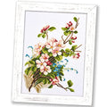 Povitrulya Counted Cross Stitch Kit ‘Apple Blossoms' – Embroidery Set - color: Apple Blossoms